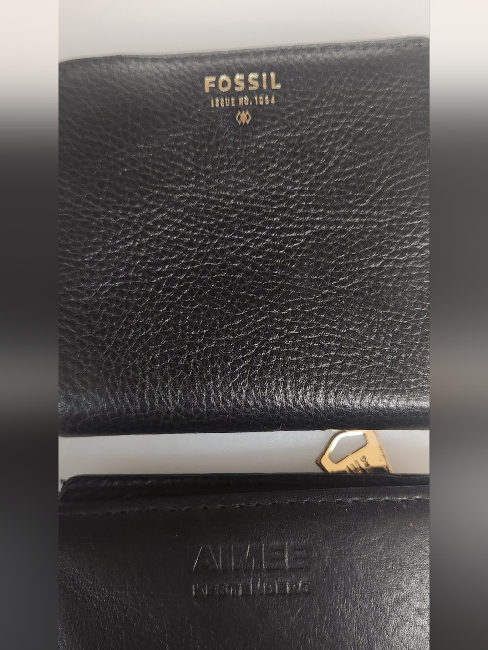 AIMEE KESTENBERG & FOSSIL leather bi fold Wallets - Picture 4 of 6